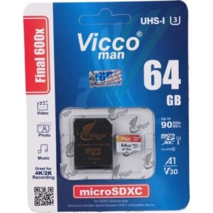 کارت حافظه Vicco man ظرفیت 64 گیگابایت به همراه آداپتور SD
